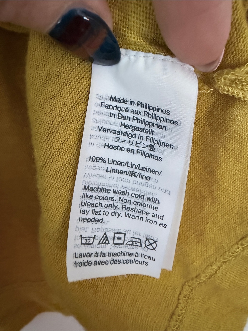 J. Crew Women's Mustard Short Sleeve 100% Linen Tee - Picture 5 of 7
